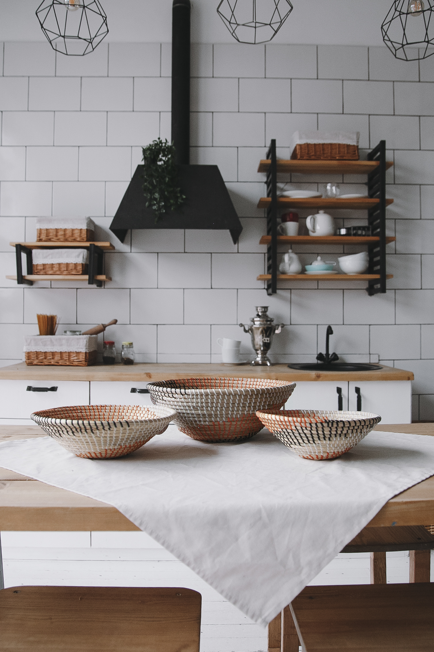 Блюдо плетеное №3 - Плетеные корзины для фруктов, Корзины из маисовая трава, цвет мультиколор фото 1 CO20933 S/3