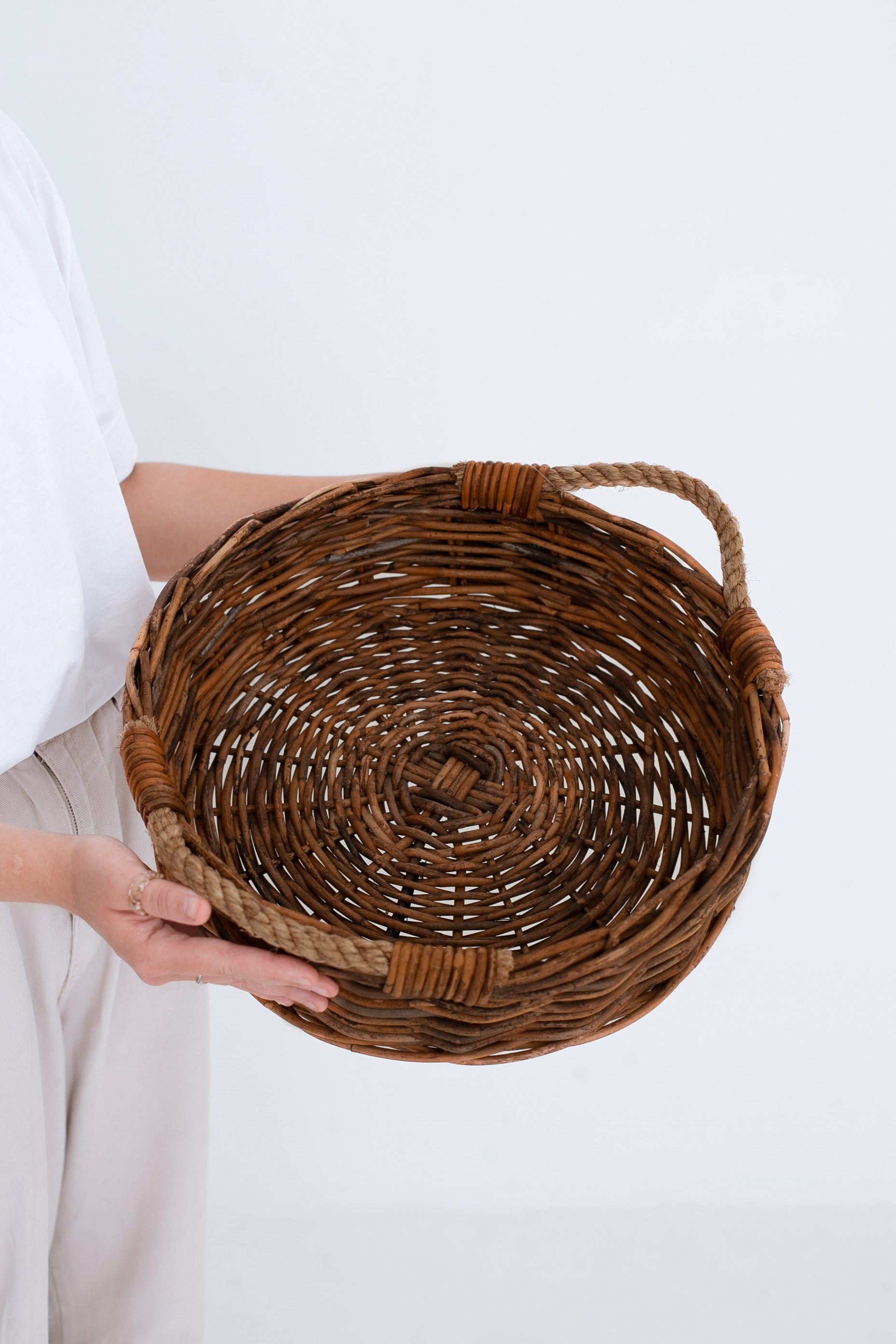 Корзина д/хранения №2 - Плетеные корзины из ротанга, Корзины из ротанг, цвет коричневый, натуральный фото 2 2114LXB S/2