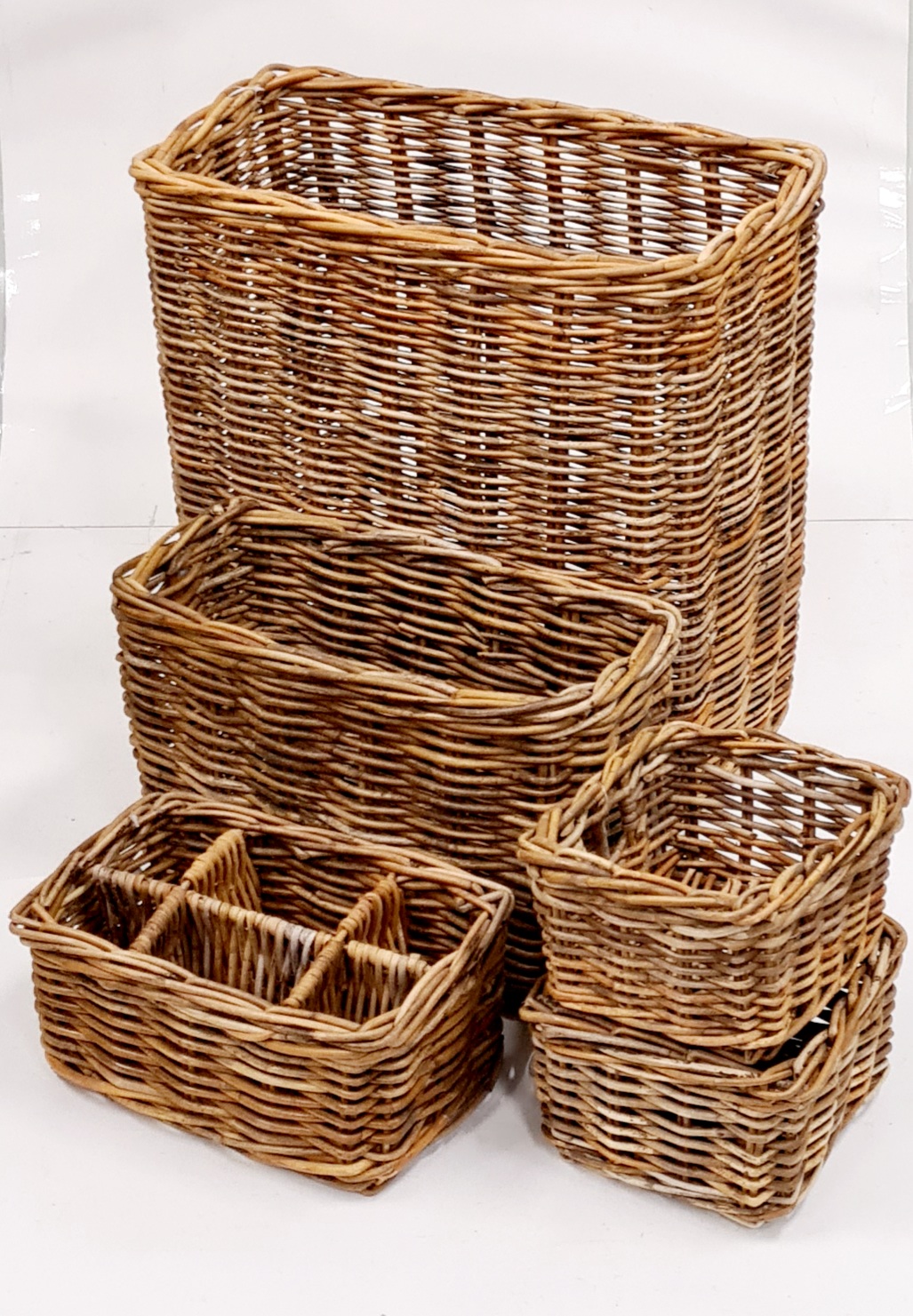 Корзина д/хранения №4 - Плетеные предметы интерьера, Плетеные изделия из ротанг, цвет коричневый, натуральный фото 1 2113LXB S/5