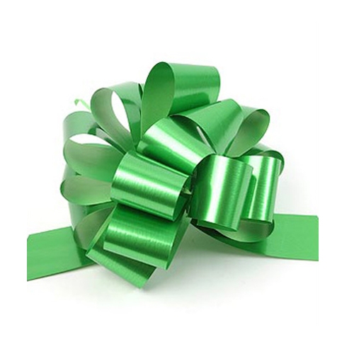 Купить Бант-шар - Декор корзин, Другое из синтетическая лента, цвет зеленый фото Бант шар металлически-зеленый