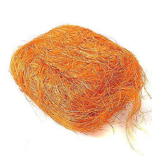 Купить Сизаль - Декор корзин, Другое из сизалевое волокно, цвет оранжевый фото Сизаль оранжевый