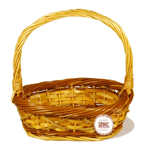 Купить Корзина плетеная из ивовой лозы №3 - Корзины из ивовая лоза, цвет натуральный, коричневый фото CSH12-8599 S/3