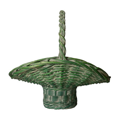 Купить Корзина плетеная из ивовой лозы №3 из лоза, цвет зеленый YF213104
