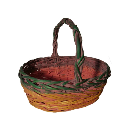 Купить Корзина плетеная из ивовой лозы №3 - Корзины из лоза, цвет цветная фото YF213050