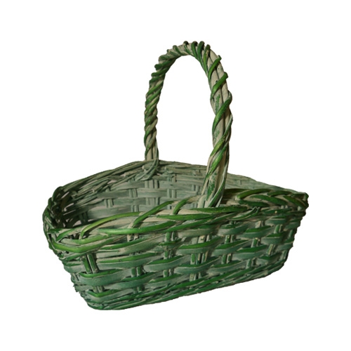 Купить Корзина плетеная из ивовой лозы №2 - Корзины из лоза, цвет зеленый фото YF213061