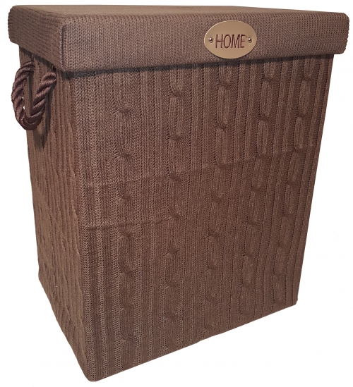 Купить Короб для хранения № 1 - Плетеные корзины для хранения вещей, Корзины из ткань, цвет коричневый фото T901Br S/5
