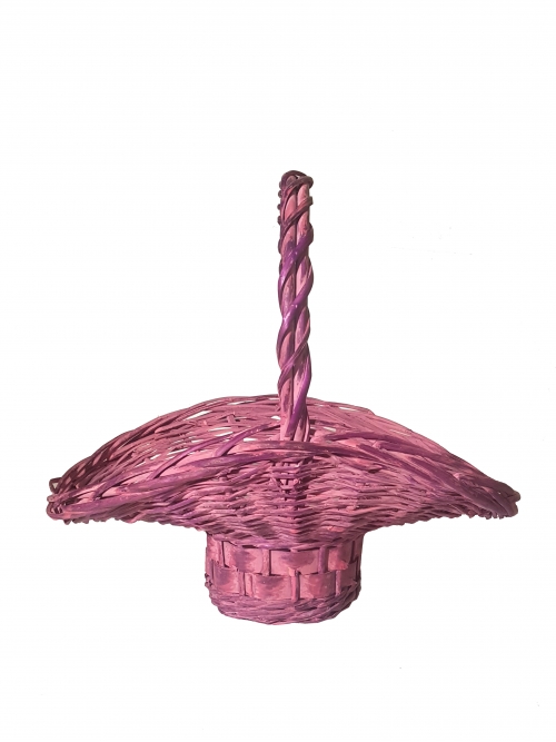 Купить Корзина плетеная из ивовой лозы №1 - Плетеные корзины для флористики, Корзины из лоза, цвет фиолетовый фото YF213101