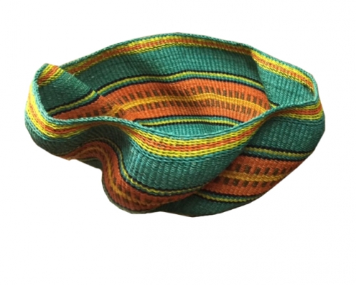 Купить Корзина - , BabaTreeBasket корзины из Африки из солома, цвет бирюзовый фото AF17-07 S/1