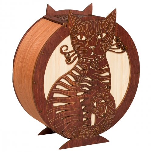 Купить Светильник "кошка" (темн.) из дерево, цвет темно-коричневый SM-0004