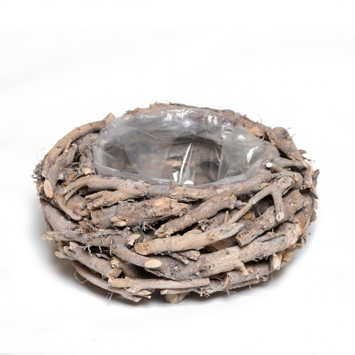Плетеная корзина-ваза из дерева натуральный ротанг