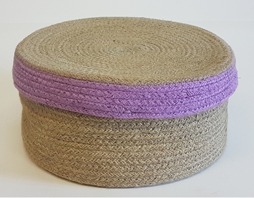 Купить Корзина плетеная №1 из джутовая веревка, цвет натуральный CV-10193 S/5