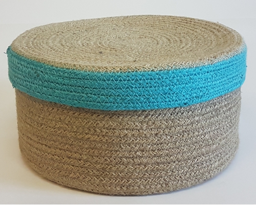 Купить Корзина плетеная №1 из джутовая веревка, цвет натуральный CV-10192 S/5
