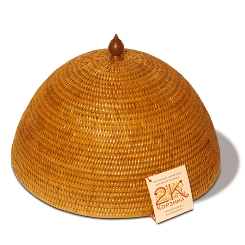 Купить Купол для еды с плотным плетением - Плетеные кухонные изделия, Плетеные изделия из ротанг, цвет медовый фото F0-3md